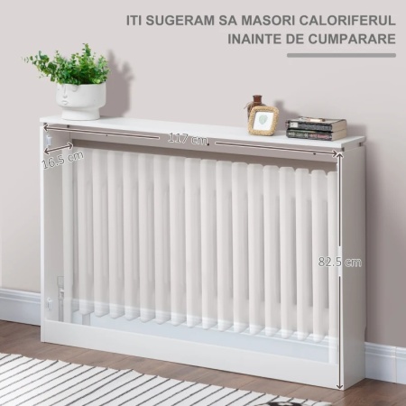MDCA202 - Masca de calorifer, 60/90 cm, protectie radiator alba - Img 3