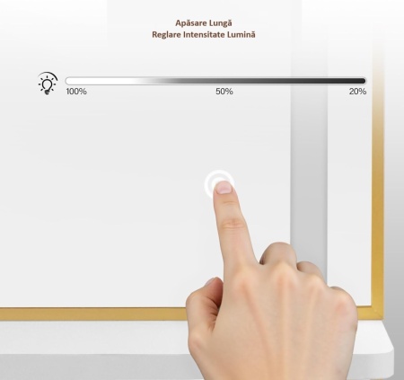OGPR201 - Oglinda Ovala 65 x 177 cm, pentru perete, salon, coafor - Auriu / Alb / Negru - Img 4