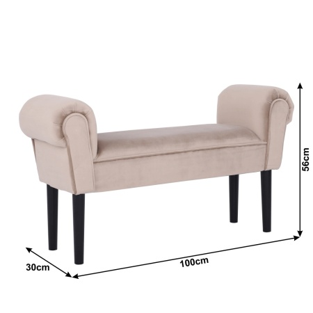 BAN609 - Bancuta 100 cm, bancheta, banca living, dormitor, hol - Gri deschis - Img 10
