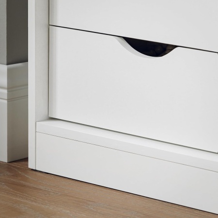 Bancuta alba hol, 80 / 90 / 120 cm, pantofar cu pernita, depozitare pantofi - BAA63 - Img 3