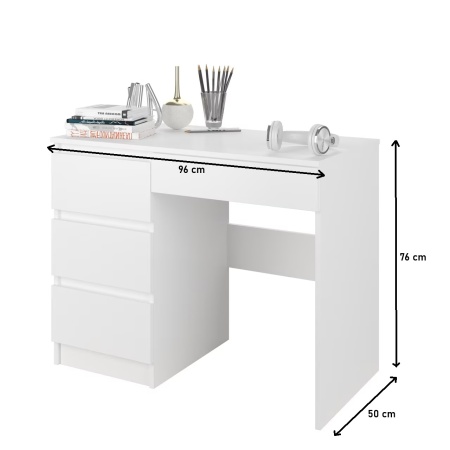 BIA503 - Masa de Birou 100 cm, office - Alb, Maro sau Crem - Img 3