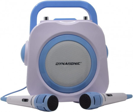 CADC7 - Set Sistem Mini Karaoke si 2 Mini Microfoane, Jucarii copii, Cadou pentru Craciun, Petreceri in familie - Albastru - Img 3