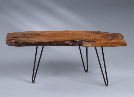 Masuta de cafea din Lemn, 100 x 40 cm, masa canapea Maro - MCM7 - Img 3