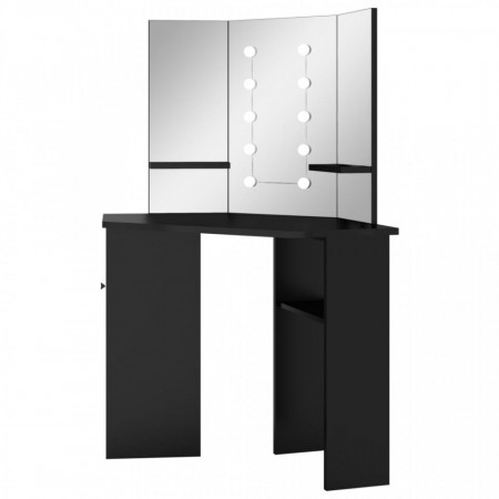 Masuta machiaj cu Oglinda LED, Set Masa toaleta 111 cm, masuta cosmetica, vanity - SEN703 - Img 6