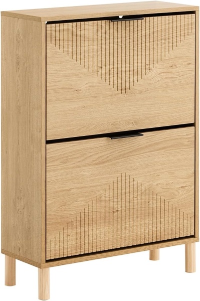 PANM8 - Pantofar 60 cm cu 2 compartimente, pantofare, depozitare pantofi, mobilier hol riflaje - Maro - Img 11