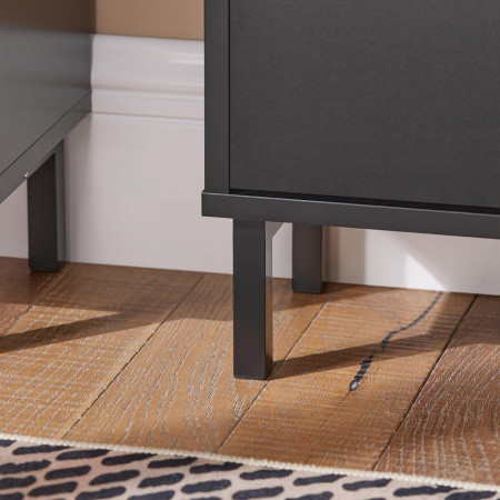 PANN2 - Pantofar 50 cm foarte ingust, 3 compartimente, pantofare, depozitare pantofi, mobilier hol - Negru - Img 4