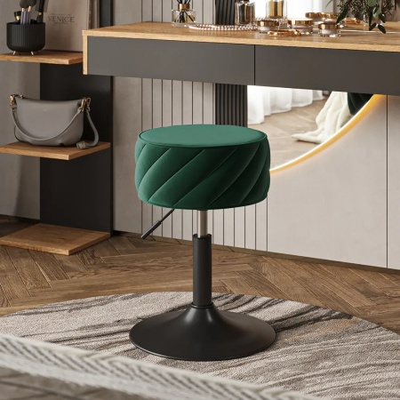 SCN1 - Scaun tapitat masuta toaleta, 35 cm, Taburet catifea machiaj cu inaltime reglabila, cosmetica - Diverse culori - Img 6