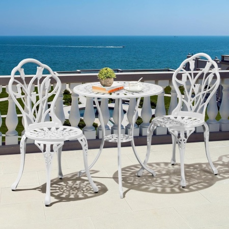 SEGA201 - Set Masa si scaune gradina, terasa, balcon, bistro - Alb - Img 8
