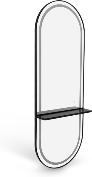 OGPR201 - Oglinda Ovala 65 x 177 cm, pentru perete, salon, coafor - Auriu / Alb / Negru - Img 8