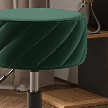 SCN1 - Scaun tapitat masuta toaleta, 35 cm, Taburet catifea machiaj cu inaltime reglabila, cosmetica - Diverse culori - Img 7