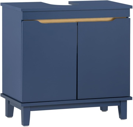 BLUME8 - Set Mobilier Baie Blume 2 piese - Masca chiuveta, Dulap inalt - Albastru - Img 5