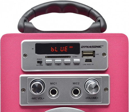CADC10 - Set Sistem Mini Karaoke si 2 Mini Microfoane, Jucarii copii, Cadou pentru Craciun, Petreceri in familie - Roz - Img 4