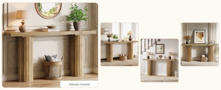 MAM15 - Masa Consola, 160 cm, masuta hol, living, dining, dormitor - Maro - Img 3