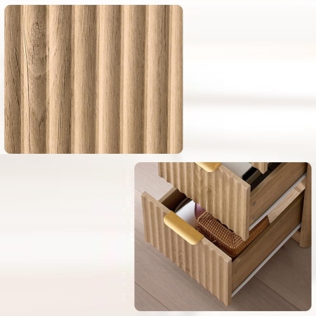 Masuta machiaj 92 cm, Alba sau Maro cu Oglinda LED si 4 Sertare pentru Cosmetice, Set Masa toaleta cu 2 Prize, USB si USB-C, masuta cosmetica, vanity cu Riflaj si Rafturi - SEM26 - Img 3
