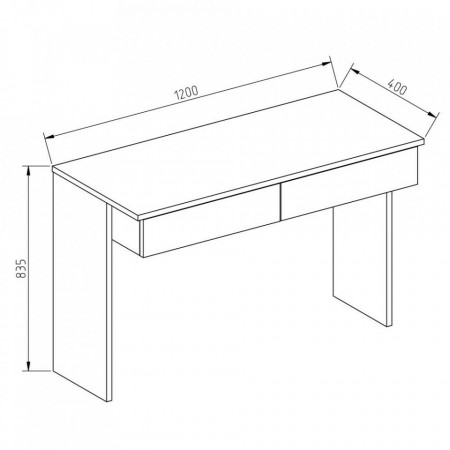 Masuta machiaj cu Oglinda LED si 2 Sertare pentru Cosmetice, Set Masa toaleta 120 cm, Alb, masuta cosmetica, vanity - SEA252 - Img 6