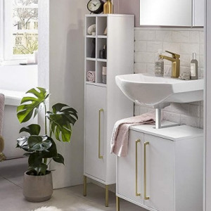 IASMIN3 - Dulapior inalt alb, 30 x 20 x 130 cm - Mobilier Baie IASMIN