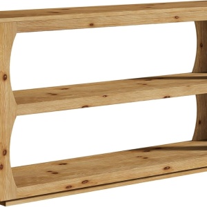 MAM41 - Masa Consola, 160 cm, masuta hol cu raft, living, dining, dormitor - Maro - Img 2