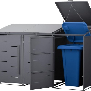 MAPG1 - Masca metalica Gri Antracit pentru 3 Pubele Gunoi - Img 4