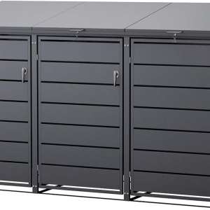MAPG2 - Masca metalica Gri Antracit pentru 3 Pubele Gunoi - Img 3
