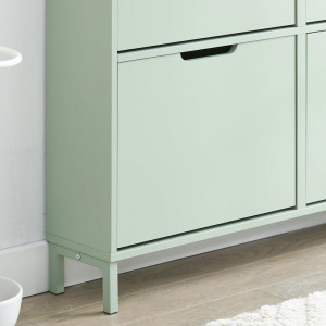 PANV2 - Pantofar 100 cm foarte ingust, 4 compartimente, pantofare, depozitare pantofi, mobilier hol - Verde - Img 4