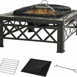 SEMN8 - Vatra de Foc Multifunctionala, 76 cm - Neagra