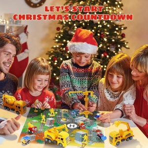 CADV1 - Calendar Advent Copii pentru 3-6 ani - Jucarii Constructii, Santier, 24 Surprize ingineresti pentru Craciun - Img 11