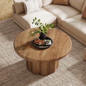 Masuta de cafea rotunda, 80 cm, masa canapea Maro - MCM9 - Img 2