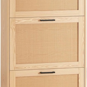 PANM4 - Pantofar 60 cm, ingust, 3 compartimente duble, pantofare, depozitare pantofi, mobilier hol - Maro - Img 8