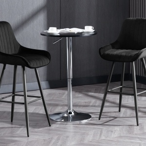 SCB209 - Set 2x Scaune Bar - Negru / Gri - Img 1