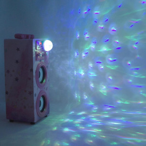 CADC9 - Set Sistem Mini Karaoke si 2 Mini Microfoane, Jucarii copii, Cadou pentru Craciun, Petreceri in familie - Roz - Img 3