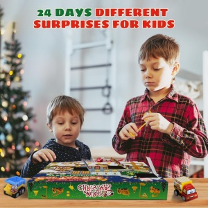 CADV1 - Calendar Advent Copii pentru 3-6 ani - Jucarii Constructii, Santier, 24 Surprize ingineresti pentru Craciun - Img 8