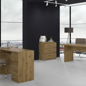 COM514 - Comoda 70 cm, pentru dormitor, living, dining, hol - Maro - Img 7
