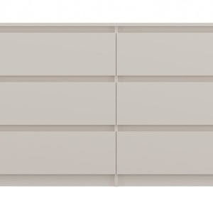 LAC507 - Comoda 140 cm, cu 6 sertare, pentru dormitor, living, dining - Crem - Img 2