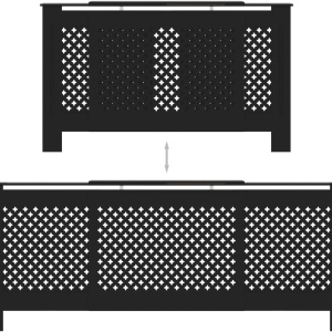 MDCN2 - Masca de calorifer Ajustabila 142-205 x 20.5 x 82 cm, protectie radiator Neagra - Img 4