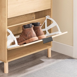 PANM8 - Pantofar 60 cm cu 2 compartimente, pantofare, depozitare pantofi, mobilier hol riflaje - Maro - Img 6
