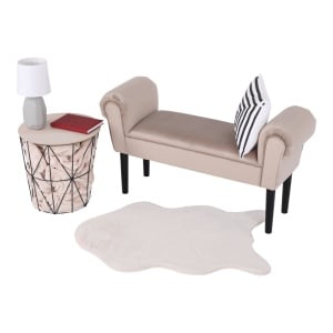 BAN609 - Bancuta 100 cm, bancheta, banca living, dormitor, hol - Gri deschis - Img 12