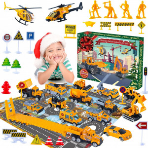 CADV1 - Calendar Advent Copii pentru 2-6 ani - Jucarii Constructii, Santier, 24 Surprize ingineresti pentru Craciun