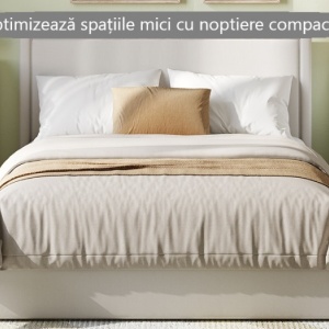 NOA202 - Set 2x Noptiere foarte inguste, 25 cm, cu sertar, dulap si raft - Alb - Img 12