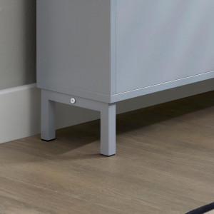 PANG5 - Pantofar 50 cm foarte ingust, 3 compartimente, pantofare, depozitare pantofi, mobilier hol - Gri - Img 4