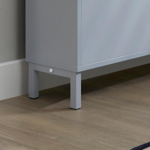 PANG6 - Pantofar 100 cm foarte ingust, 4 compartimente, pantofare, depozitare pantofi, mobilier hol - Gri - Img 5