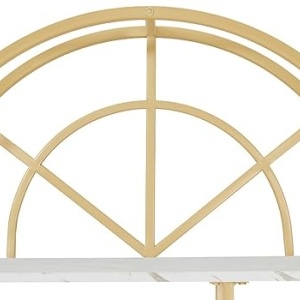 RAAU210 - Raft, 80 cm pentru salon cosmetica, birou, hol, living, baie - Alb imitatie de marmura - Auriu - Img 5