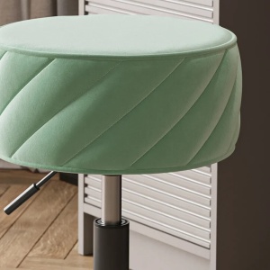 SCN1 - Scaun tapitat masuta toaleta, 35 cm, Taburet catifea machiaj cu inaltime reglabila, cosmetica - Diverse culori - Img 2