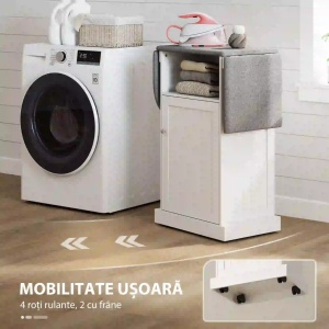 2 in 1 Comoda si Masa Calcat cu raft, 54 cm - Alb - Gri - COA2 - Img 3