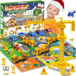 CADV1 - Calendar Advent Copii pentru 3-6 ani - Jucarii Constructii, Santier, 24 Surprize ingineresti pentru Craciun