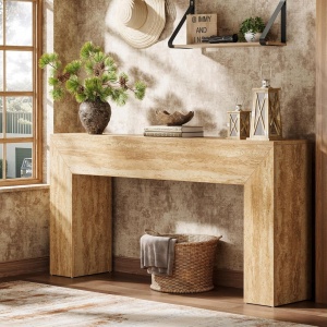 MAM27 - Masa Consola, 160 cm, masuta hol, Imitatie Travertin, living, dining, dormitor - Maro