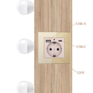 Masuta machiaj cu Oglinda LED si 5 Sertare pentru Cosmetice, Set Masa toaleta 120 cm, masuta cosmetica, vanity - SEM521 - Img 7