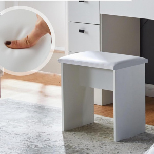 Masuta machiaj cu Oglinda LED si 7 Sertare pentru Cosmetice, Set Masa toaleta 117 cm, Alb, masuta cosmetica, vanity - SEA475 - Img 7