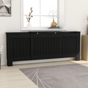 MDCN2 - Masca de calorifer Ajustabila 142-205 x 20.5 x 82 cm, protectie radiator Neagra