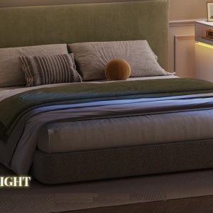 NOA201 - Set 2 Noptiere, 24 cm, foarte inguste, LED - Alb - Auriu - Img 3