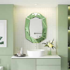 OGV1 - Oglinda ornamentala 3D Verde 72 x 100 cm, pentru perete, dormitor, living - Verde - Img 5